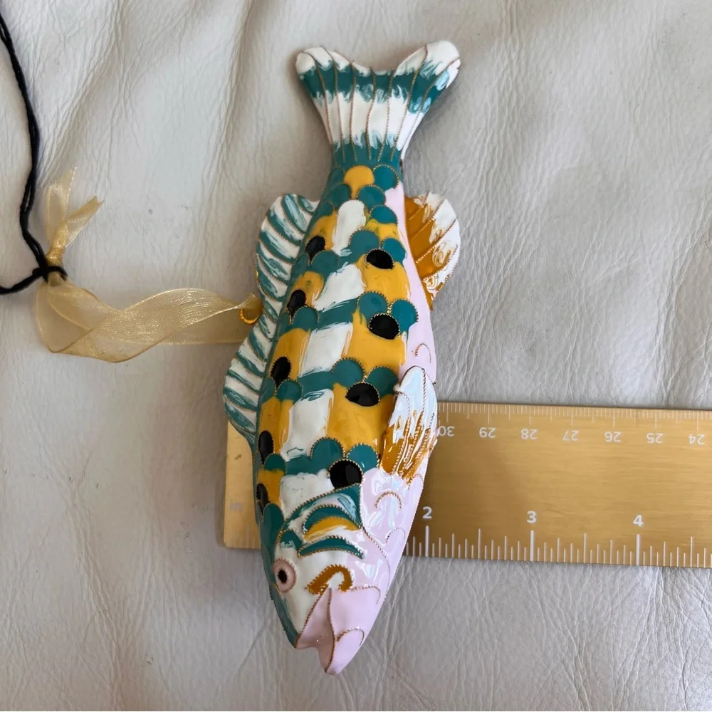 Kitty Keller Colorful Fish Ornament Hanging